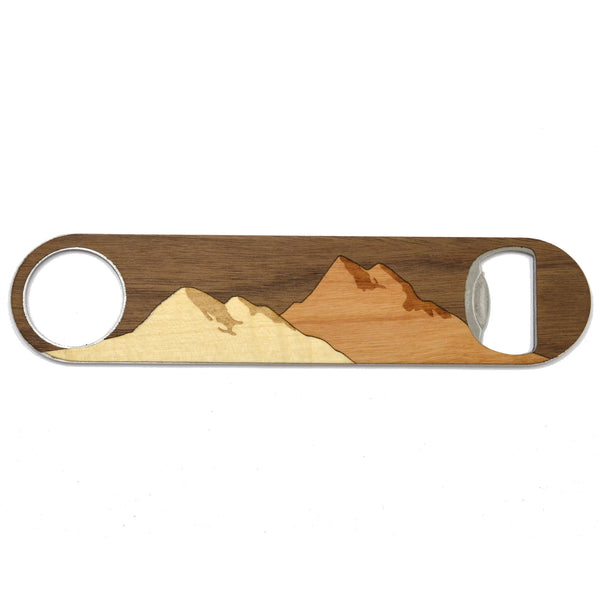 Mountain Range - Wooden Bottle Opener For the Bar Autumn Woods