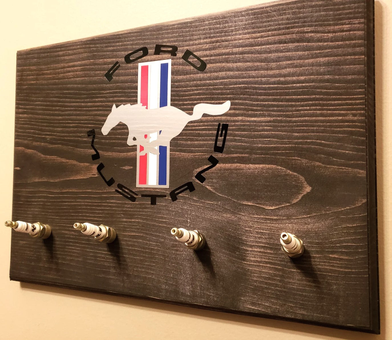 Ford Mustang - Wood Spark Plug Rack For the Gear Head Lean2 Designs