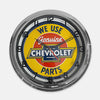 Genuine Chevrolet Parts - Metal White Neon Clock For the Gear Head Sign Box Co.