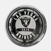 Las Vegas Raiders - Metal White Neon Clock For the Sports Lover Sign Box Co.