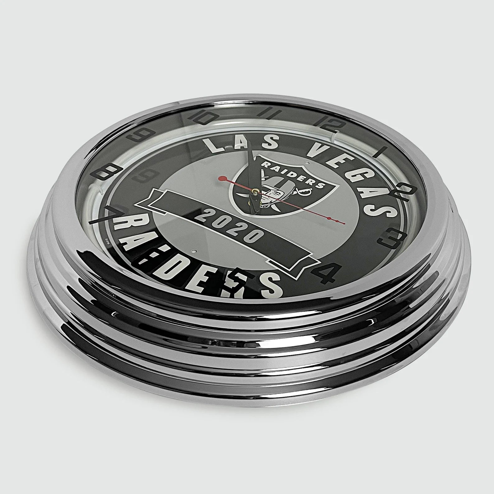 Las Vegas Raiders - Metal White Neon Clock For the Sports Lover Sign Box Co.