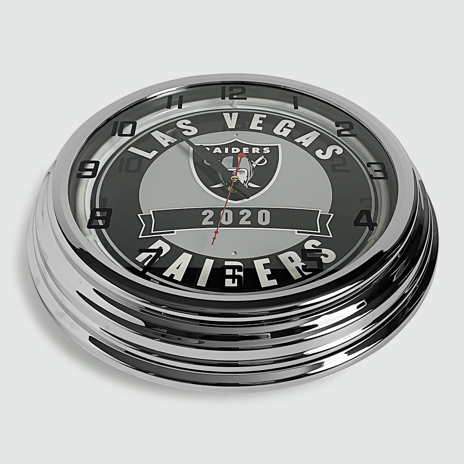 Las Vegas Raiders - Metal White Neon Clock For the Sports Lover Sign Box Co.