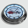 Chevrolet Corvette - Metal White Neon Clock For the Gear Head Sign Box Co.