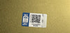 Clock barcode label with QR code and serial number sticker on beige backing