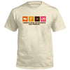 Natural cream T-shirt with multicolor “America Runs on Bourbon and Freedom” front print