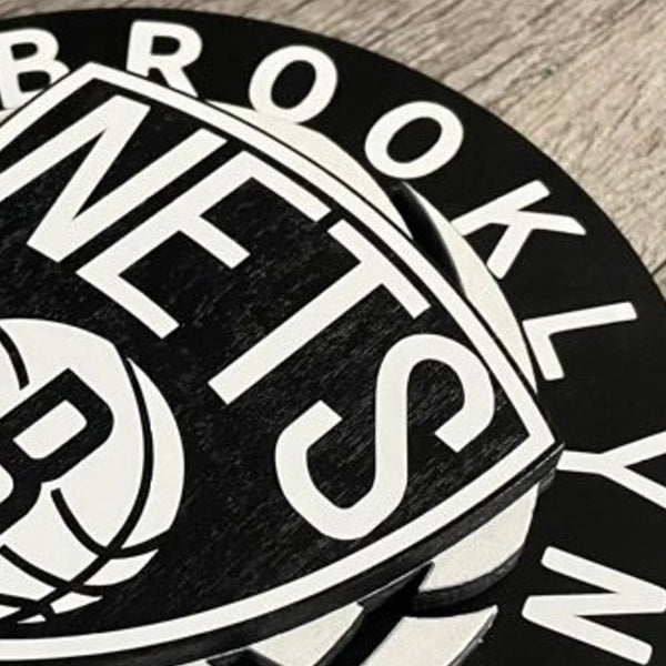 Brooklyn Nets - Layered Wood Sign For the Sports Lover Arizona Copper Beard