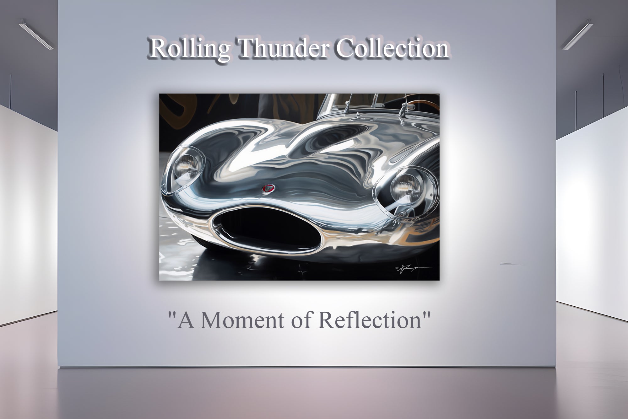 Jaguar D-Type - Gallery Wrapped Canvas For the Man Cave GJG Studios