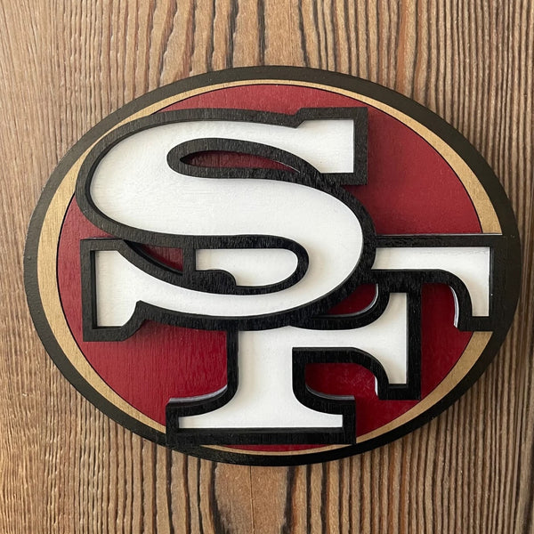 San Francisco 49ers- Layered Wood Sign For the Sports Lover Arizona Copper Beard