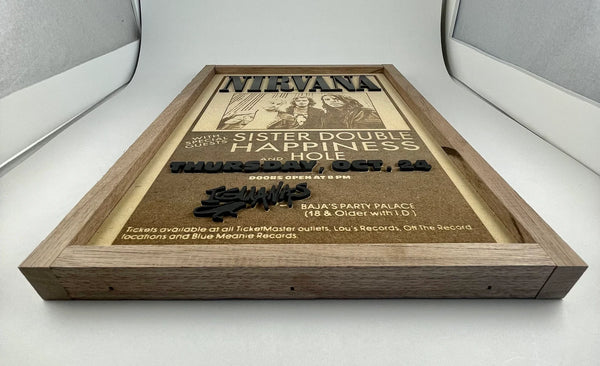 Nirvana 'Early 90's Concert Bill' - Wood Sign