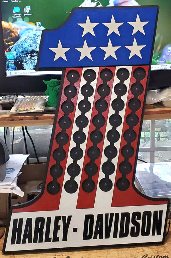Harley-Davidson 'Number One' - Poker Chip Display For the Gear Head From the Mind