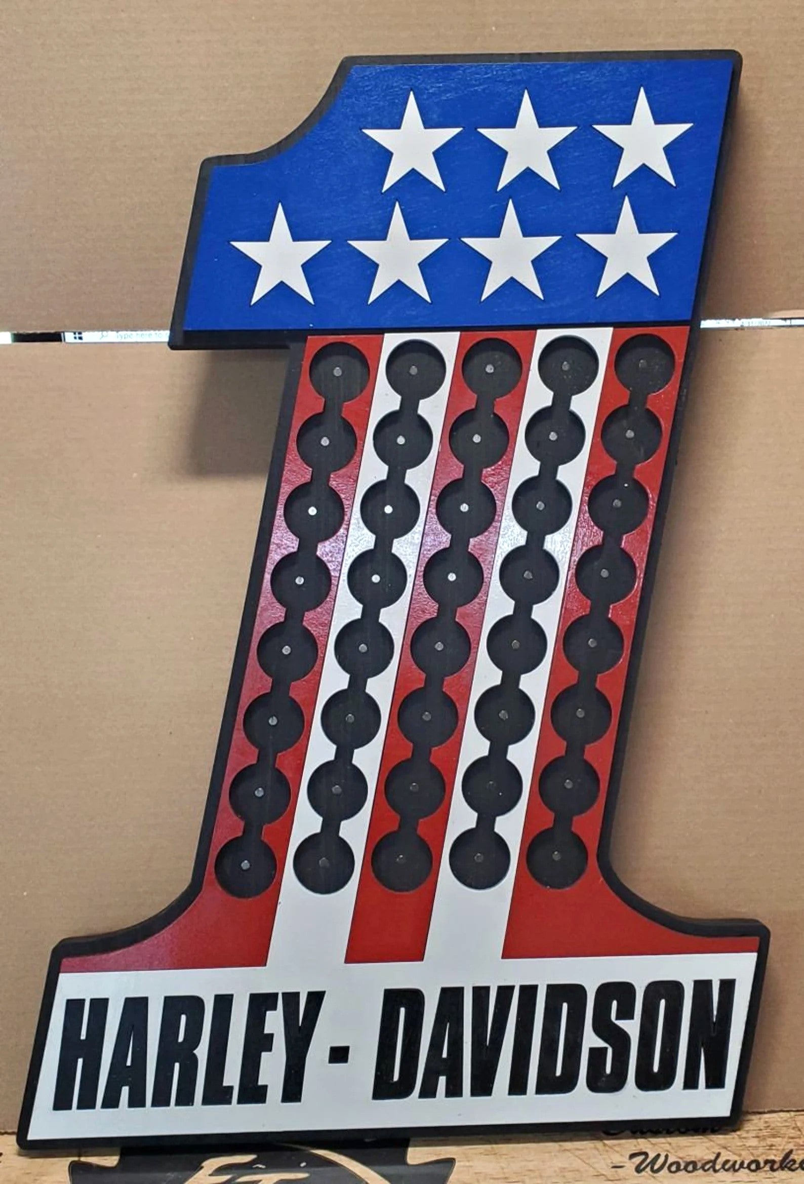 Harley-Davidson 'Number One' - Poker Chip Display For the Gear Head From the Mind