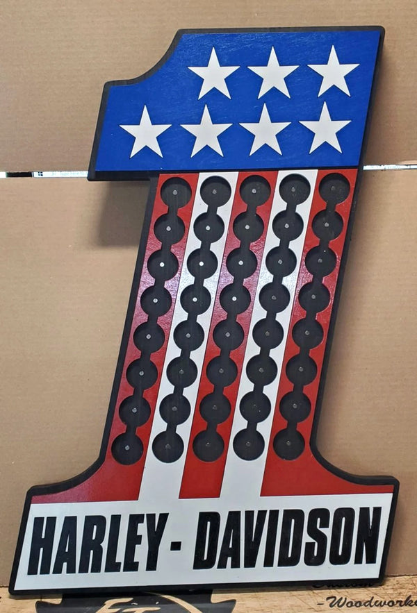Harley-Davidson 'Number One' - Poker Chip Display For the Gear Head From the Mind