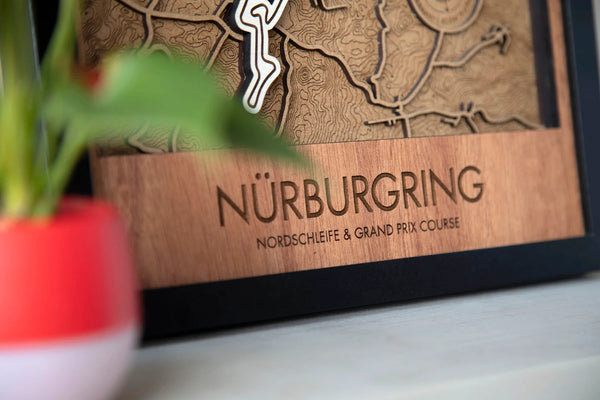 Nürburgring - Formula 1 - 3D Wood Track Map For the Gear Head Karta Trek