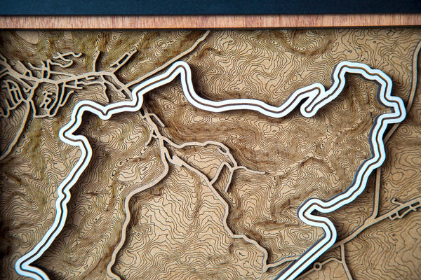 Nürburgring - Formula 1 - 3D Wood Track Map