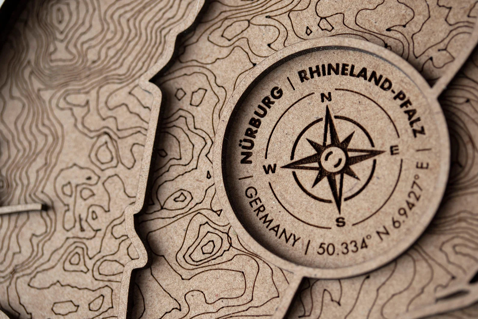 Nürburgring - Formula 1 - 3D Wood Track Map For the Gear Head Karta Trek