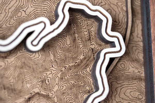Nürburgring - Formula 1 - 3D Wood Track Map For the Gear Head Karta Trek