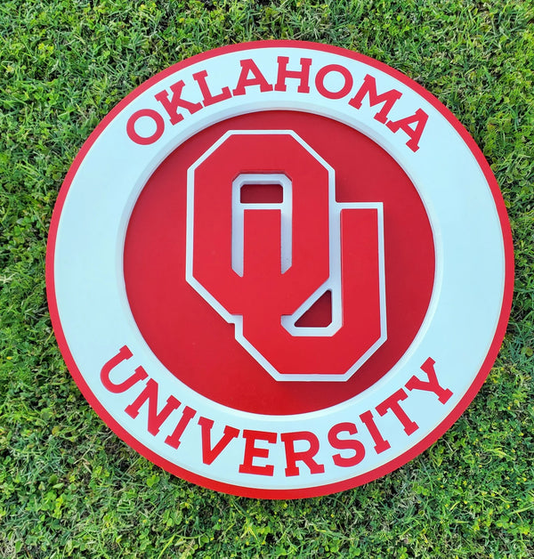 University of Oklahoma Sooners - Layered Wood Sign For the Sports Lover Arizona Copper Beard
