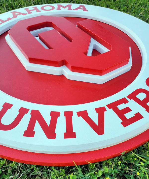 University of Oklahoma Sooners - Layered Wood Sign For the Sports Lover Arizona Copper Beard