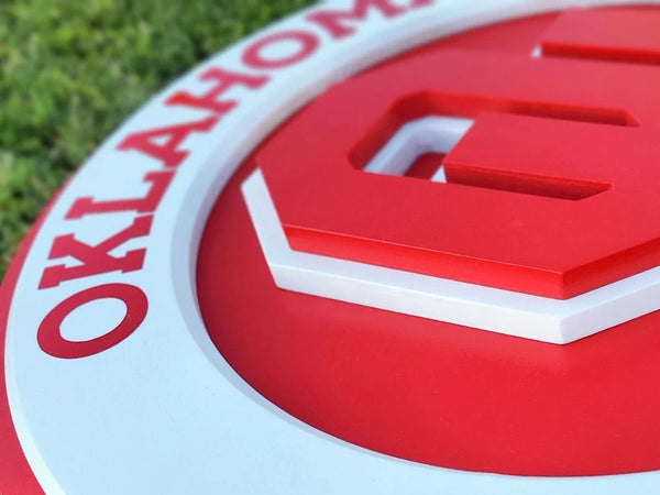University of Oklahoma Sooners - Layered Wood Sign For the Sports Lover Arizona Copper Beard