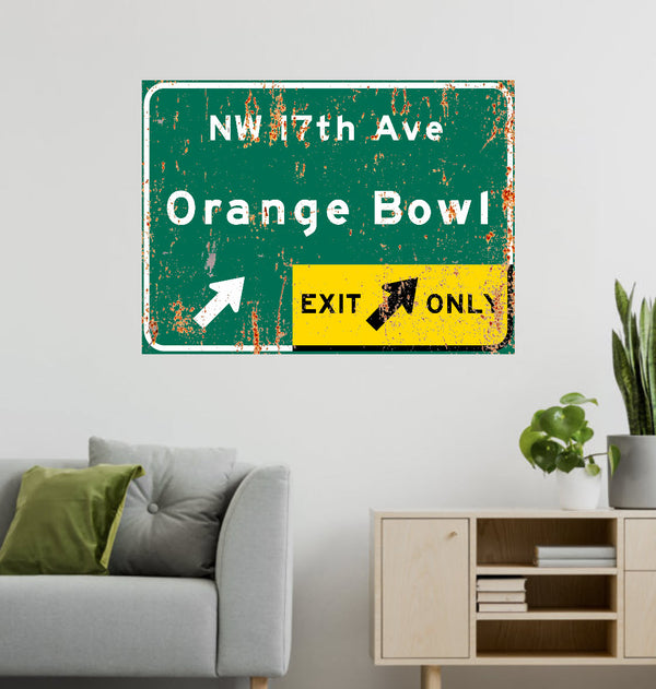 Orange Bowl – Classic Stadium Metal Sign