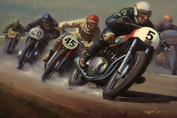 Café Racer - Gallery Wrapped Canvas For the Man Cave GJG Studios