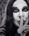 Ozzy Osbourne Charcoal Portrait – Gallery Wrapped Canvas For the Music Lover Mark Seamans Art