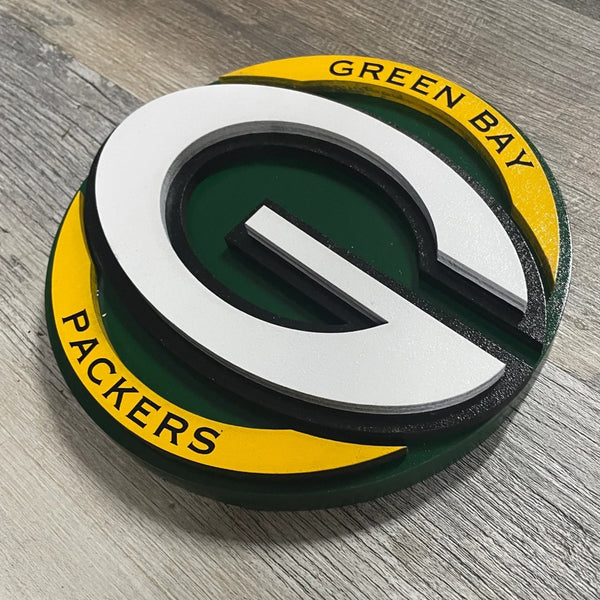 Green Bay Packers - Layered Wood Sign For the Sports Lover Arizona Copper Beard