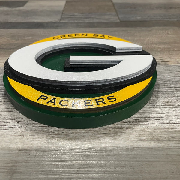 Green Bay Packers - Layered Wood Sign For the Sports Lover Arizona Copper Beard