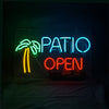 Patio Open with Palm Tree Neon Signs Light
