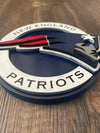 New England Patriots - Layered Wood Sign For the Sports Lover Arizona Copper Beard