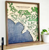 Pebble Beach Golf Links - Handmade Wood Course Map For the Sports Lover Bauer Gift Co.
