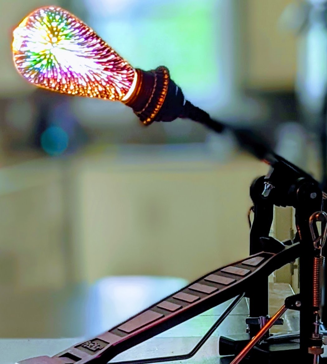 Bass Drum Pedal Accent Light For the Music Lover Art of Rock and Roll