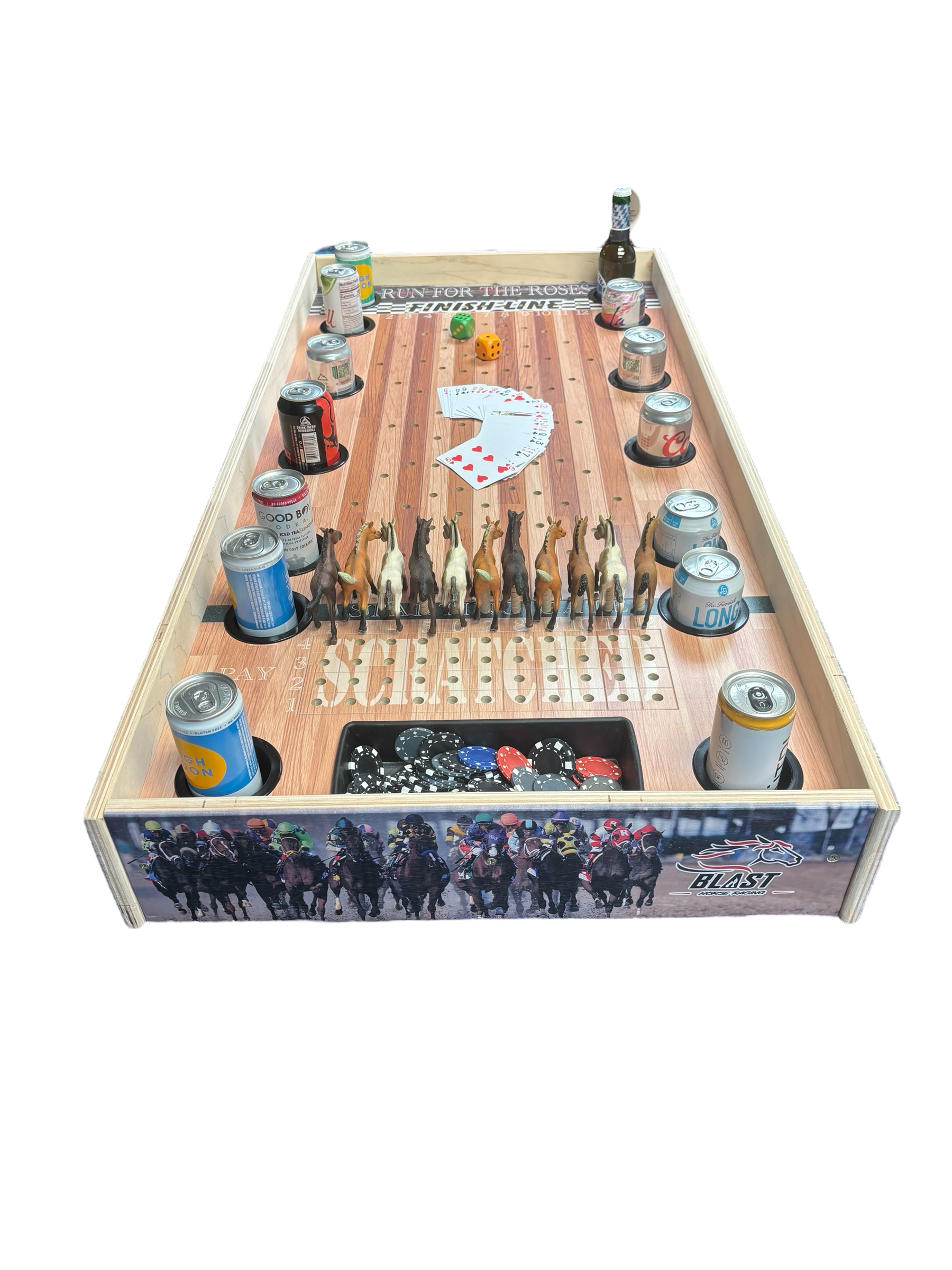 Jumbo Horse Game W/ Drink Holders & Chip Pot