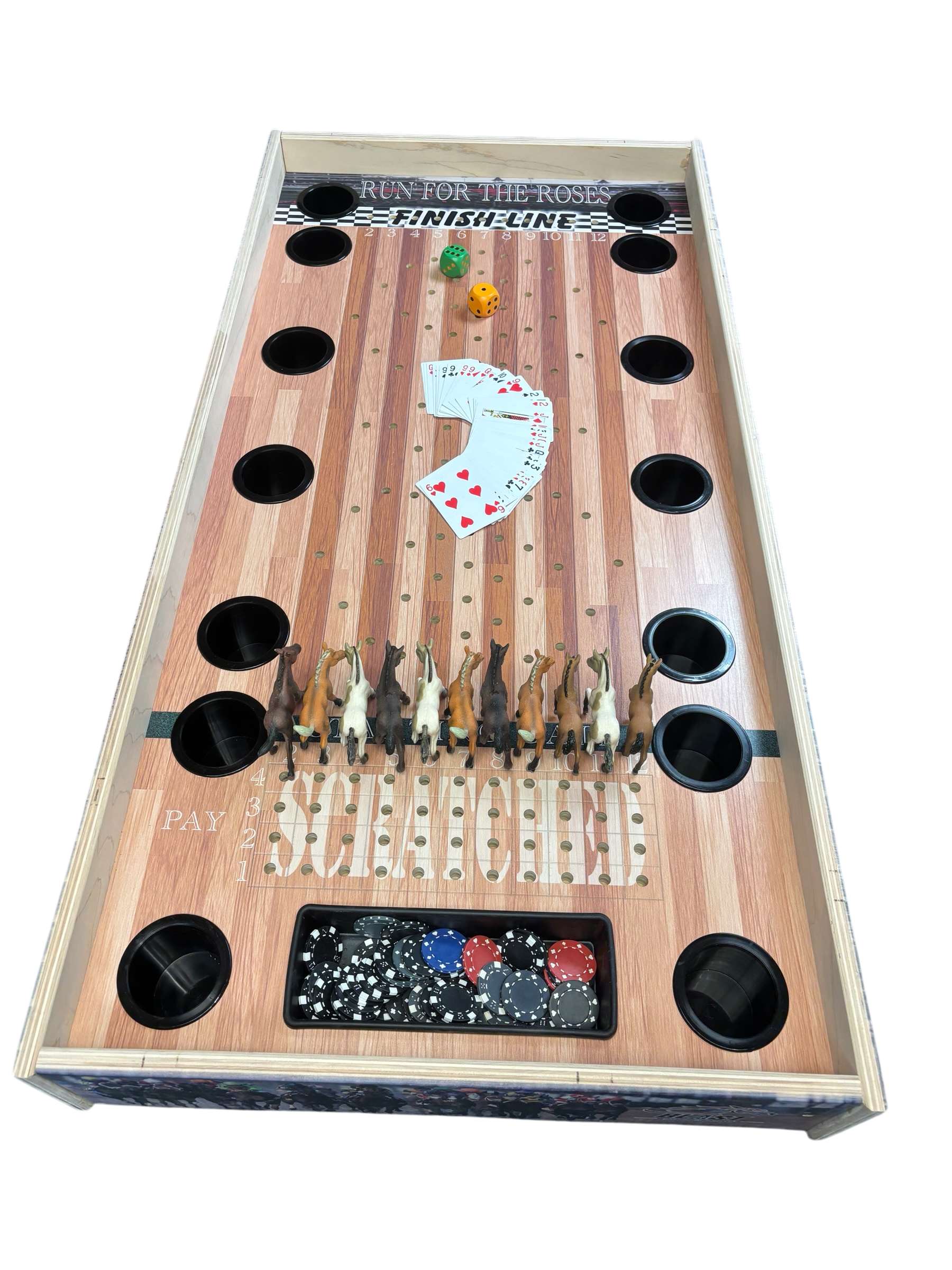 Jumbo Horse Game W/ Drink Holders & Chip Pot