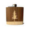 Pine Tree – Wooden Hip Flask For the Bar Autumn Woods