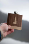 Pine Tree – Wooden Hip Flask For the Bar Autumn Woods