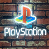 PlayStation neon sign with PS logo and PlayStation lettering, multicolor LED tubing