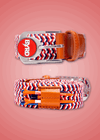 THE BRAIDED BYRD GOLF BELT ♠ Red/White/Blue