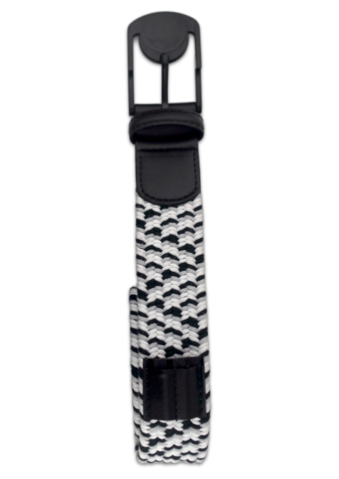 BRAIDED GOLF BELT ♠ Black/Grey/White