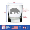 Bear Whiskey Rocks Glass - Cabin Themed Gifts or Rustic Decor for Men and Women - Fun Whisky Drinking Tumbler - 10.25 oz