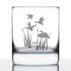 Duck Pond Whiskey Rocks Glass - Cabin Themed Gifts or Rustic Decor for Men and Women - Fun Whisky Drinking Tumbler - 10.25 oz