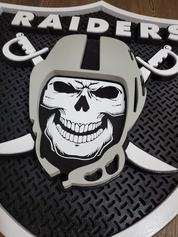 Las Vegas Raiders - Layered Wood Sign For the Sports Lover Arizona Copper Beard