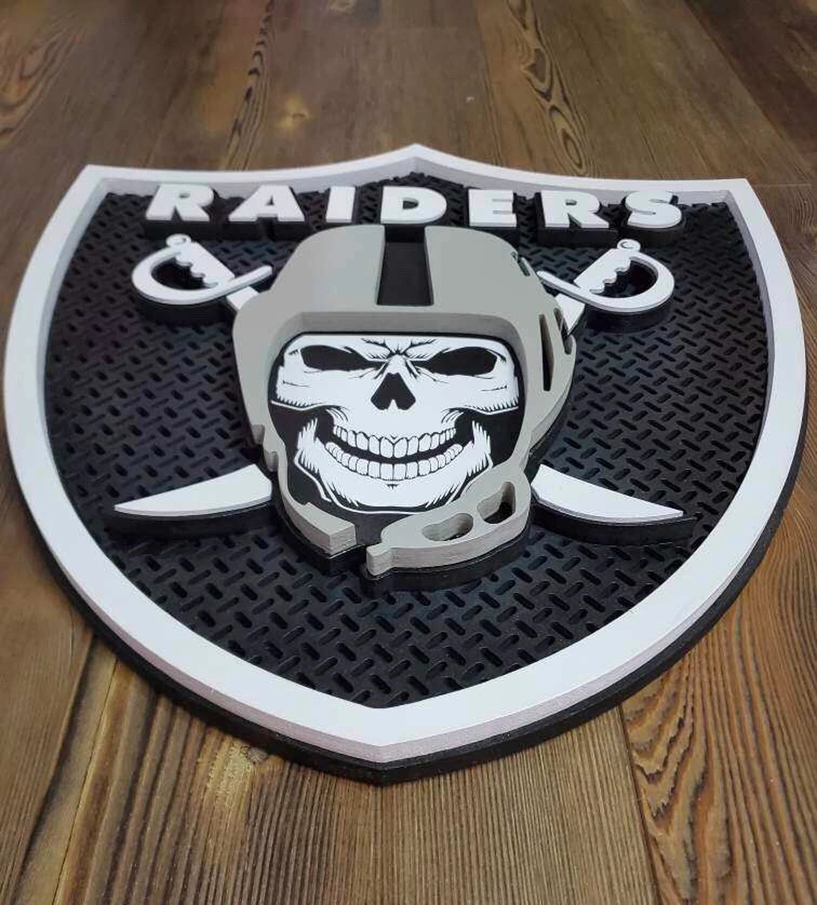 Las Vegas Raiders - Layered Wood Sign For the Sports Lover Arizona Copper Beard