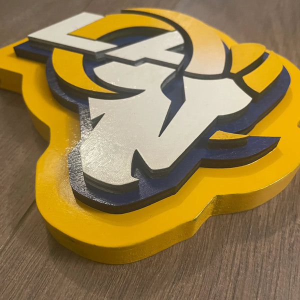 Los Angeles Rams - Layered Wood Sign For the Sports Lover Arizona Copper Beard