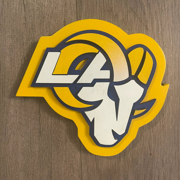 Los Angeles Rams - Layered Wood Sign For the Sports Lover Arizona Copper Beard