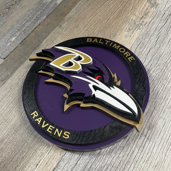 Baltimore Ravens - Layered Wood Sign For the Sports Lover Arizona Copper Beard