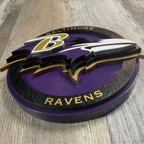 Baltimore Ravens - Layered Wood Sign For the Sports Lover Arizona Copper Beard