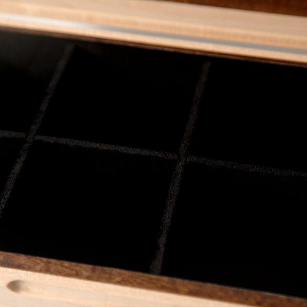 Watch Box - Curly Maple and Sapele Mahogany - 8 Watch Compartments