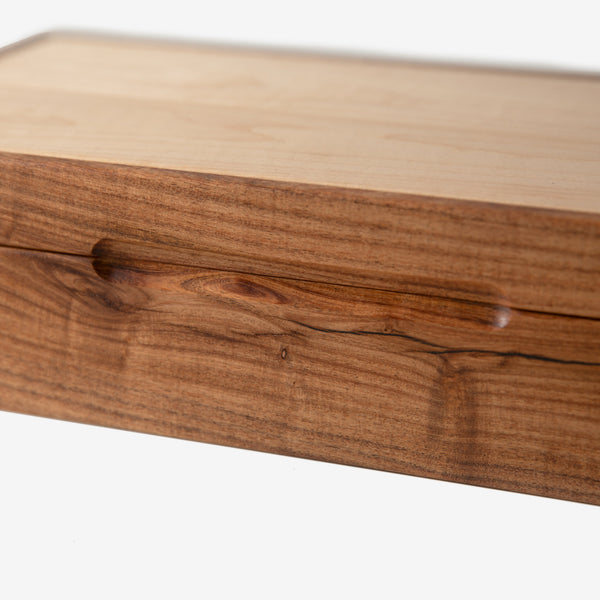 Watch Box - Desert Mesquite and Curly Maple - 8 Watch Compartments