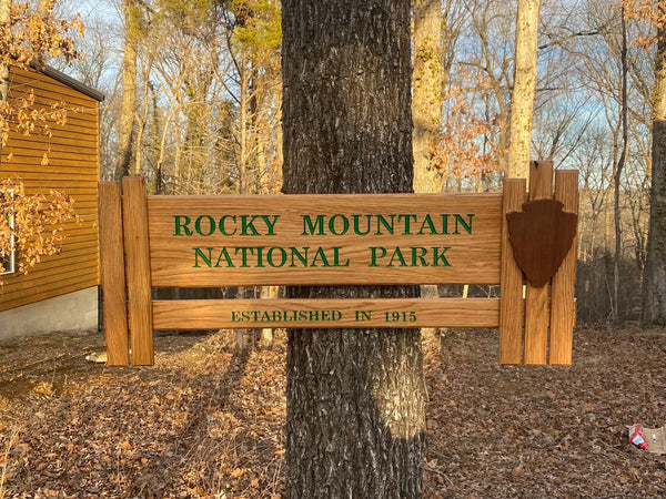 Rocky Mountain National Park – Wood Replica Entrance Sign For the Outdoorsman Tiny Wooden Signs